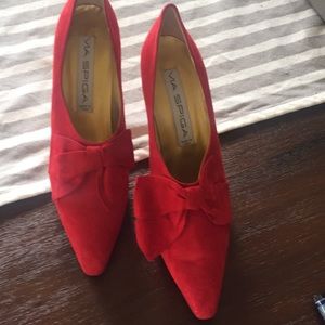 Red Via Spiga Rate bow shoes